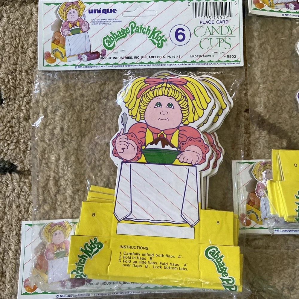 Vintage Cabbage Patch Kid Candy Cups From 1985 24 Cups Halloween Birthday Party